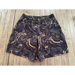 Lululemon Mens Pace Breaker Lined Short 7" Fluid Marble Anchor Impulse Large